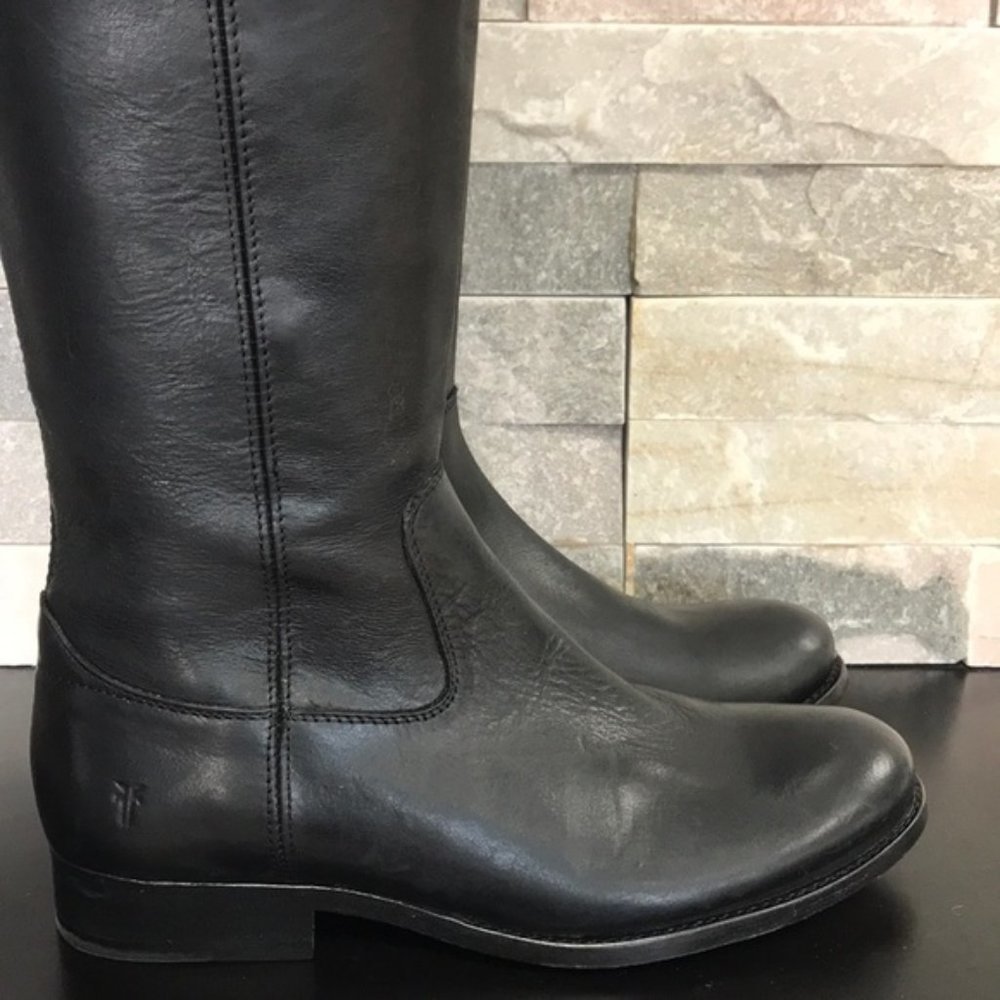 Frye Melissa Knee-high Zip Riding Moto Leather - Picture 5 of 16